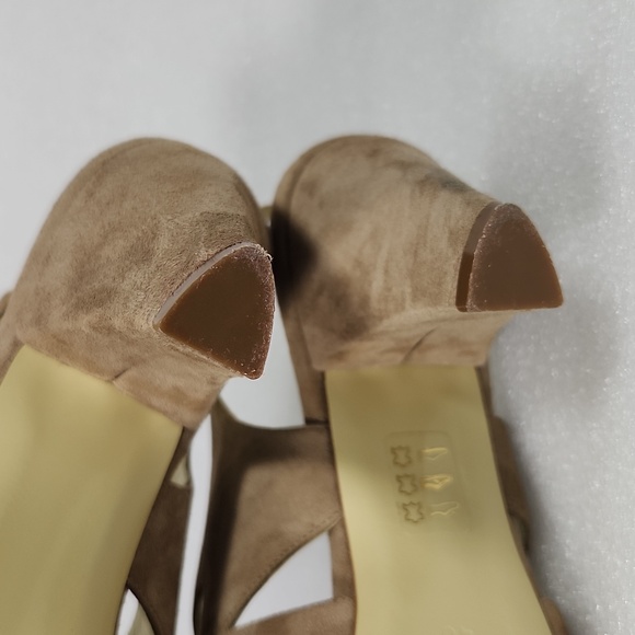 Bruno Magli Suede Sligback Peep-Toe Heels European Sz40 - Picture 13 of 16